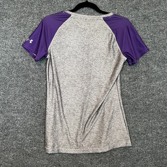 Under Armour Shirt Womens Medium Gray Superman Superwoman Compression Fitted NEW - Picture 8 of 8